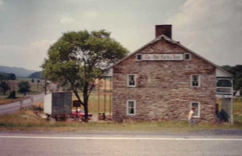 Photo of construction at the Jean Bonnet Tavern, on Route 30, PA