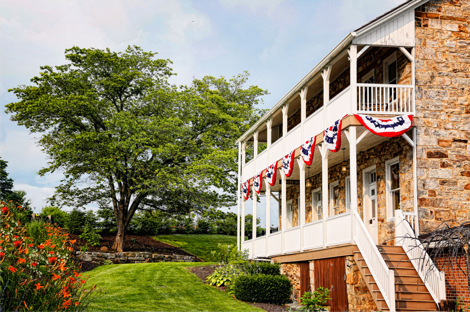 Jean Bonnet Tavern Exterior in Summer