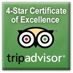 Trip Advisor Icon 4 Star Award of Excellence 