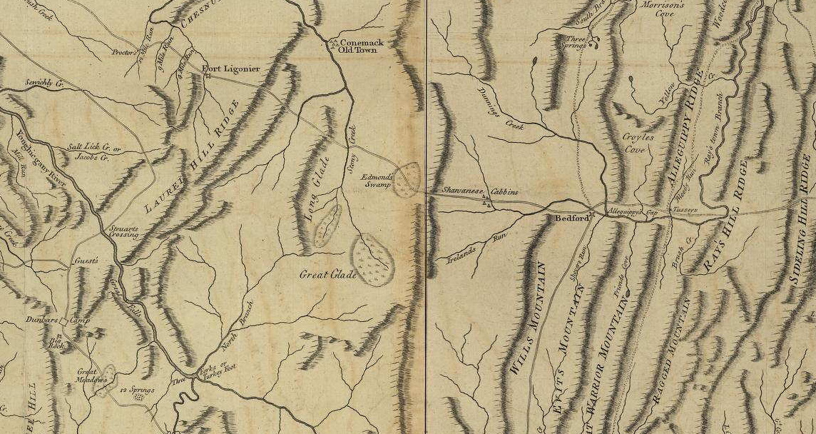 Detail from William Penn Pennsylvania Schull Map circa 1770