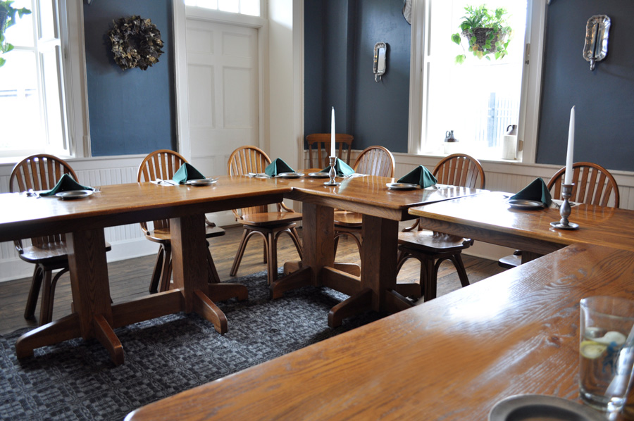 Group dining or meeting room at historic Jean Bonnet Tavern B&B, Bedford, PA