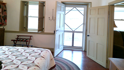 Door Leading to Porch on Upper Balcony, Jean Bonnet Tavern, Bedford PA